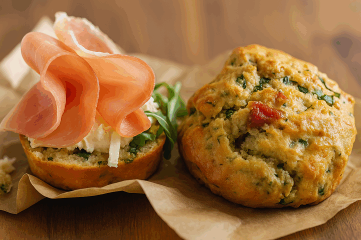 Muffins salés au jambon de Bayonne