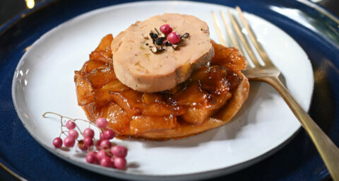 Tatins de pomme et foie gras